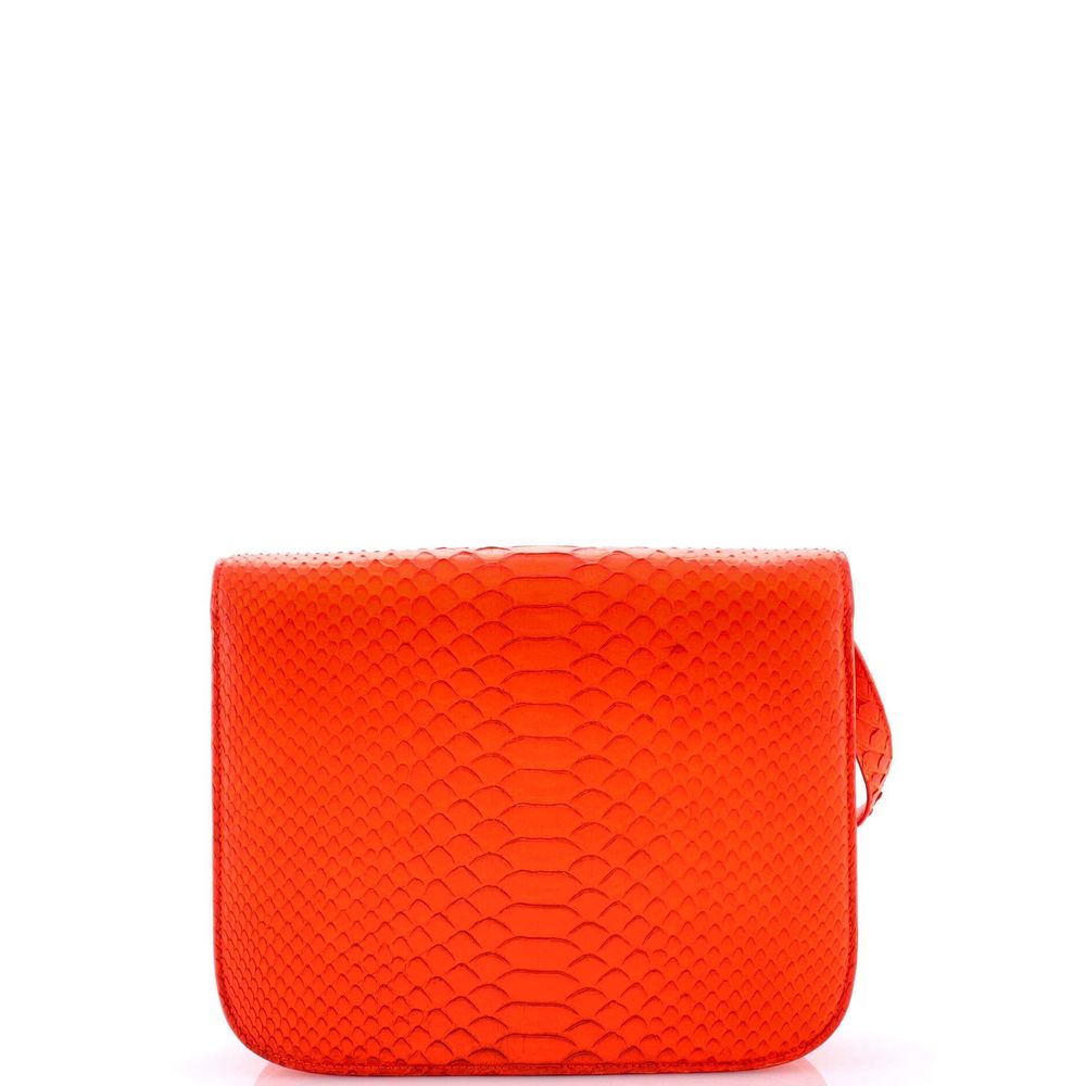 Good Celine Classic Box Bag Python Medium Orange - image 3